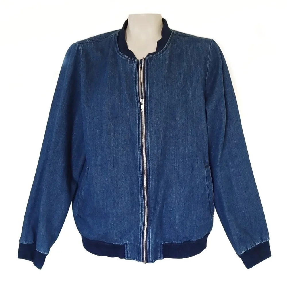 SIMPLY Be Denim Bomber Jacket Y2K 90s